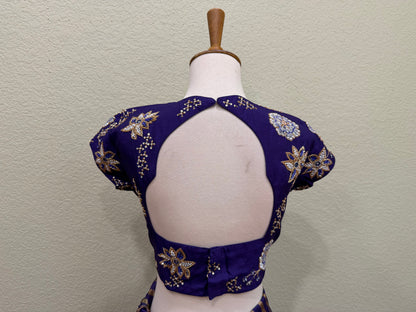 Cocktail saree with Blouse  - Purple