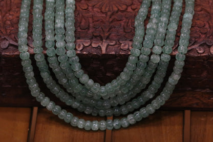 Emerald beads beaded mala pure gems gold jewelry designs indian pure silver jewelry bead necklace statement jewelry SHABURIS