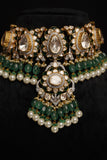 Polki Necklace - Cocktail Necklace - Wedding Necklace - 925 silver Jewelry,South Indian Jewelry,bridal choker,Indian Wedding Jewelry,pure Silver indian jewelry - SHABURIS