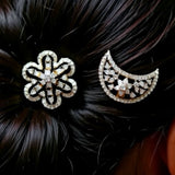 Surya vanka chandra vanka wedding jewelry silver hair accessories 925 silver with 22k gold plated - SHABURIS