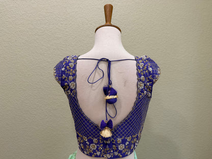 Cocktail saree with Blouse  - Purple