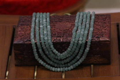 Emerald beads beaded mala pure gems gold jewelry designs indian pure silver jewelry bead necklace statement jewelry SHABURIS