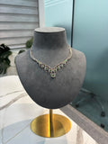 Cocktail necklace wedding jewelry silver necklace 925 silver with 22k gold plated - SHABURIS