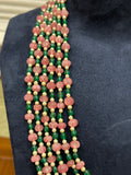 Multi Color beads beaded mala pure gems gold jewelry designs indian pure silver jewelry bead necklace statement jewelry SHABURIS