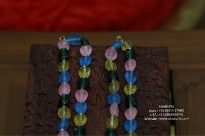 Multi Color faceted Bead Necklace SHABURIS