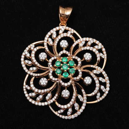 Diamond pendant,Swarovski Diamond Jewelry Designs,South Indian Jewelry,latest indian jewellery Designs -SHABURIS