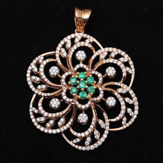 Diamond pendant,Swarovski Diamond Jewelry Designs,South Indian Jewelry,latest indian jewellery Designs -SHABURIS