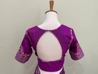 Banarasi saree with Blouse  - Purple