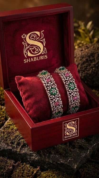Diamond bangles polki Jewelry,Pure Silver Jewellery Indian ,diamond bangles kundan jewelry,south indian bridal jewelry-SHABURIS