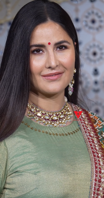Katrina kaif polki necklace 925 silver jewelry - SHABURIS