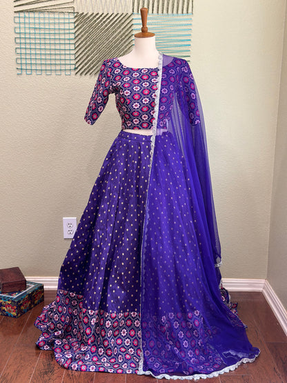 Designer Lehenga | Mehendi & Haldi Lehenga Choli | purple Lehenga Set | Pink Lehenga Set | Indian Wedding Guest Outfit | Pre Wedding Ceremony Dress