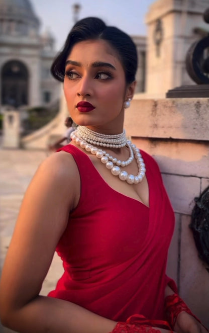 South Sea pearl Necklace wedding jewelry silver necklace 925 silver with 22k gold plated - SHABURIS