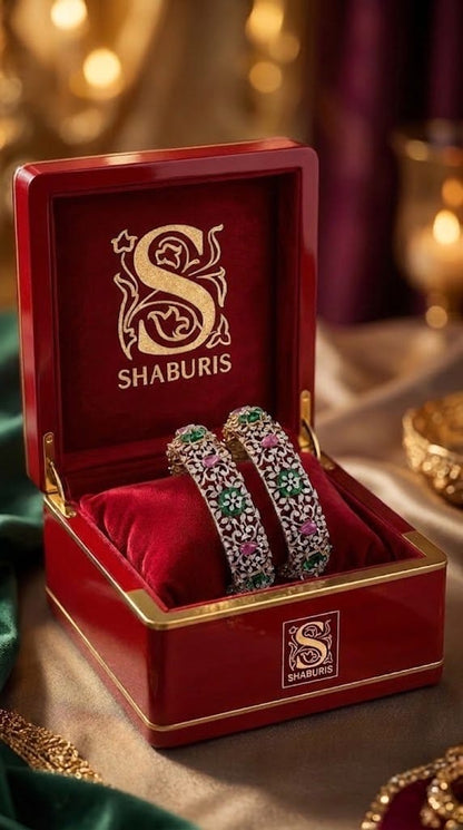 Diamond bangles polki Jewelry,Pure Silver Jewellery Indian ,diamond bangles kundan jewelry,south indian bridal jewelry-SHABURIS