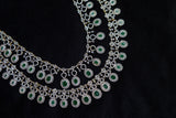 Indian bridal necklace diamond necklace 925 silver with 22k gold plated- SHABURIS