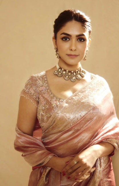 Mrunal thakur necklace Polki Necklace Diamond Necklace Bridal necklace 925 silver jewelry Silver Necklace Cocktail Necklace - SHABURIS
