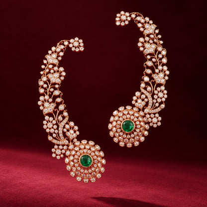 Earcuffs 925 silver jewelry 22k gold plated - SHABURIS