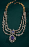 Diamond necklace bridal necklace polki necklace diamond Jewelry necklace Pearl necklace statement jewelry silver necklace 925 silver with 22k gold plated - SHABURIS