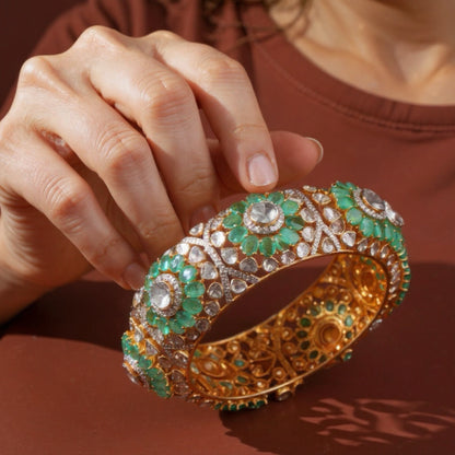 Polki bangles polki Jewelry,Pure Silver Jewellery Indian ,diamond bangles kundan jewelry,south indian bridal jewelry-SHABURIS