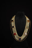 Navaratan necklace diamond necklace 925 silver with 22k gold plated- Ready Stock in Hyd Store -SHABURIS