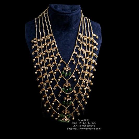 Panchlada necklace 925 silver jewelry 22k gold plated - SHABURIS