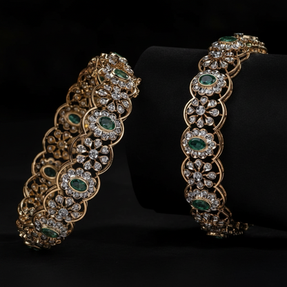Emerald Bangles Diamond bangles blue stone Jewelry,Pure Silver Jewellery Indian ,diamond bangles kundan jewelry,south indian bridal jewelry-SHABURIS