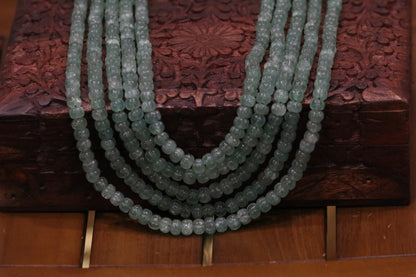 Emerald beads beaded mala pure gems gold jewelry designs indian pure silver jewelry bead necklace statement jewelry SHABURIS