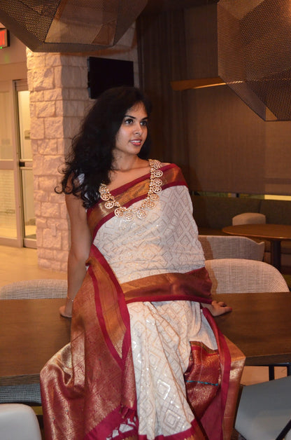 Bottumala ,kasumala,Pure Silver Jewellery Indian ,Lakshmi Necklace,Big Indian Necklace,Indian Bridal,Indian Wedding Jewelry-NIHIRA-SHABURIS