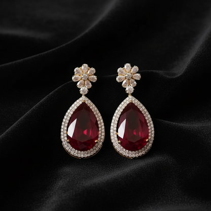 Polki Studs Polki Earrings Cocktail Earrings Diamond Studs Diamond Earrings Simple Studs Pearl Studs 925 Silver Earrings Silver Jewelry - SHABURIS