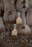 Diamond Jhumka Earrings - Cocktail Earrings- 925 silver Jewelry,South Indian Jewelry,bridal choker,Indian Wedding Jewelry,pure Silver indian jewelry - SHABURIS