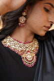 Victorian necklace Polki necklace Pure Silver jewelry Indian diamond Necklace silver jewelry -SHABURIS
