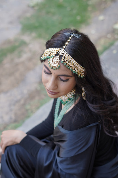 mathapatti necklace 925 silver jewelry 22k gold plated - SHABURIS