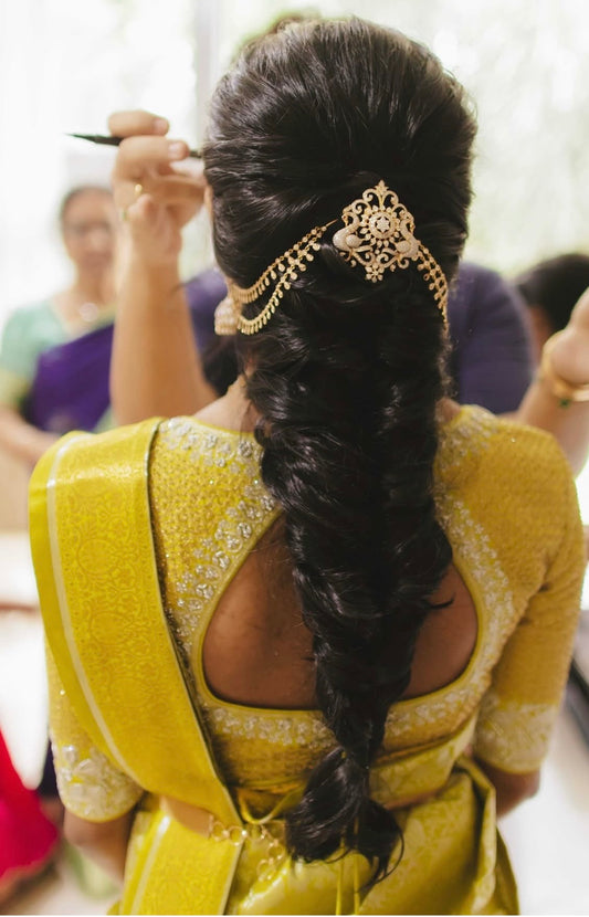 Jada billa wedding jewelry silver necklace 925 silver with 22k gold plated - SHABURIS