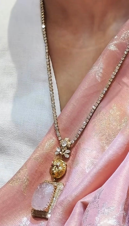 Sabyasachi necklace 925 silver jewelry 22k gold plated - SHABURIS