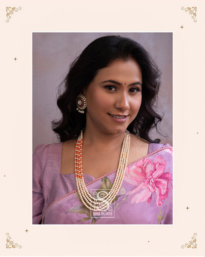 Coral Necklace south sea pearl bead necklace statement jewelry SHABURIS (Ready to Ship from India)