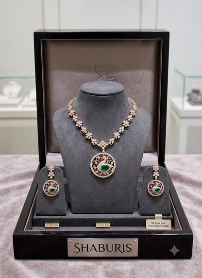 Polki necklace 925 silver jewelry 22k gold plated - SHABURIS
