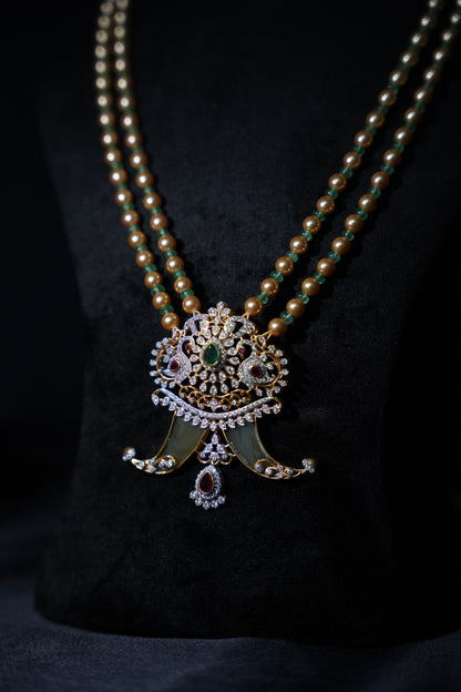 Puli goru pendant tiger pendant mens Jewelry necklace Pearl necklace statement jewelry silver necklace 925 silver with 22k gold plated - SHABURIS