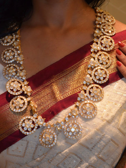 Bottumala ,kasumala,Pure Silver Jewellery Indian ,Lakshmi Necklace,Big Indian Necklace,Indian Bridal,Indian Wedding Jewelry-NIHIRA-SHABURIS