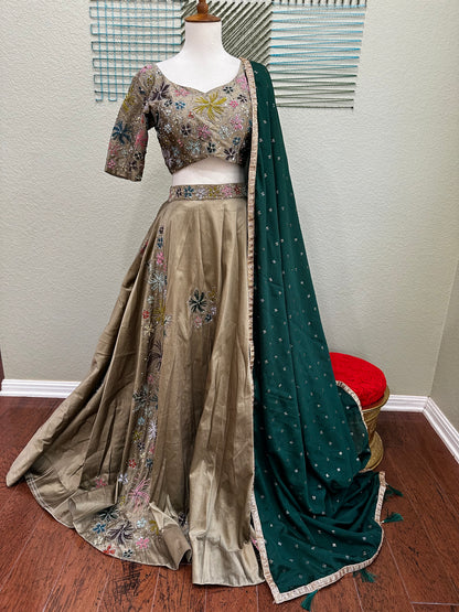 Designer Lehenga | Mehendi & Haldi Lehenga Choli | yellow purple Lehenga Set | Indian Wedding Guest Outfit | Pre Wedding Ceremony Dress