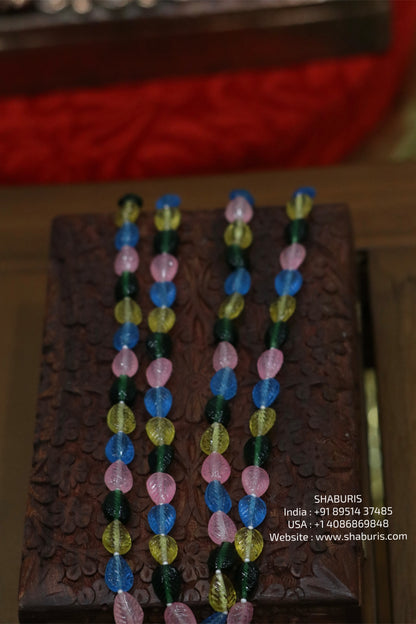 Multi Color faceted Bead Necklace SHABURIS