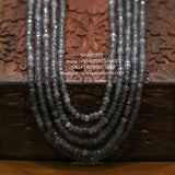 Natural grey rutile rondelle beads precious beads