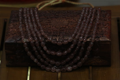 Kanaka pushyaragam Bead Necklace SHABURIS