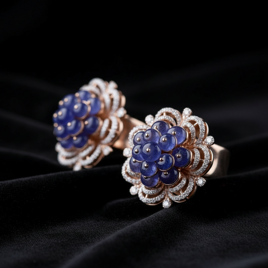 Polki Studs Polki Earrings Cocktail Earrings Diamond Studs Diamond Earrings Simple Studs Pearl Studs 925 Silver Earrings Silver Jewelry - SHABURIS