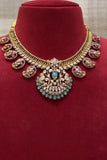 Jilebi necklace wedding jewelry silver necklace 925 silver with 22k gold plated - SHABURIS