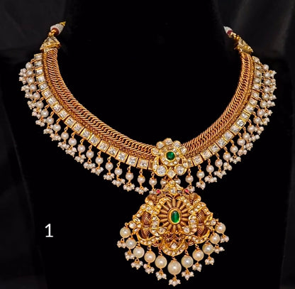 Jalebi necklace jilebi necklace mesh necklace wedding jewelry silver necklace 925 silver with 22k gold plated - SHABURIS