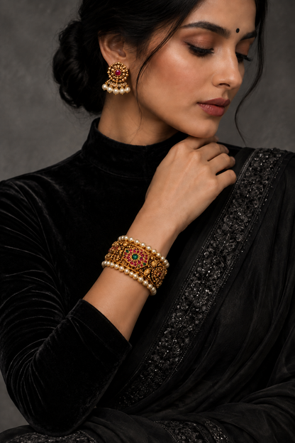 Nakshi Bangle,Pure Silver Jewellery Indian ,Bangle,Big antique Bangle,Indian Bridal,Indian Wedding Jewelry-SHABURIS