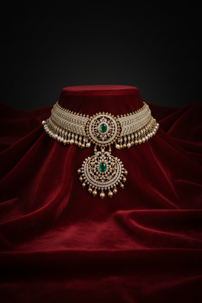 Tussi necklace 925 silver jewelry 22k gold plated - SHABURIS