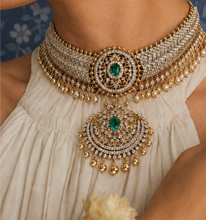 Tussi necklace 925 silver jewelry 22k gold plated - SHABURIS