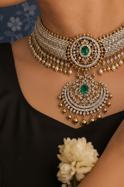 Tussi necklace 925 silver jewelry 22k gold plated - SHABURIS