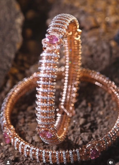 Diamond bangles polki Jewelry,Pure Silver Jewellery Indian ,diamond bangles kundan jewelry,south indian bridal jewelry-NIHIRA-SHABURIS