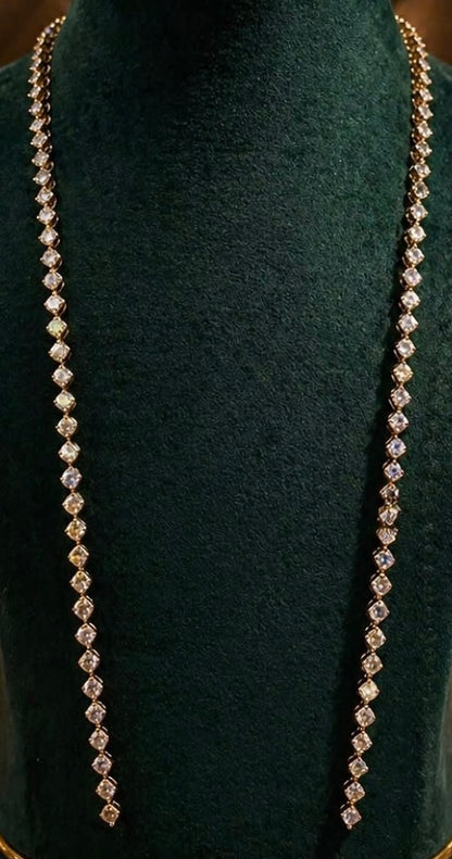 Solitaire necklace 925 silver jewelry 22k gold plated - SHABURIS